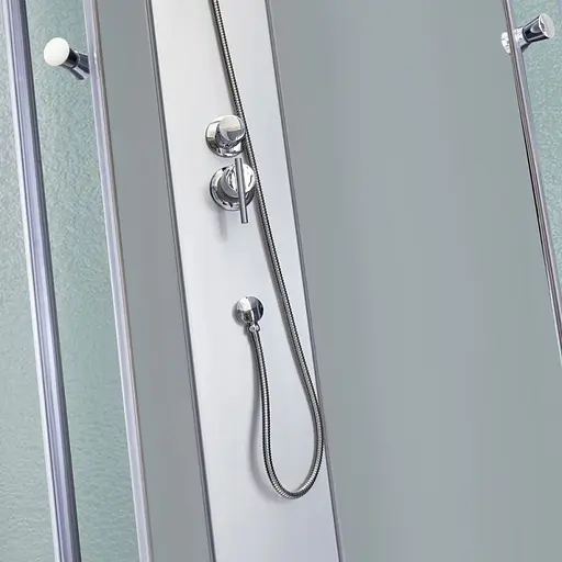 Душевой бокс Lidz Tani SB90x90.SAT.HIGH.FR Frost, Хром матовый, матовый, хром матовый - фото 4