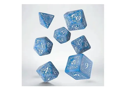 Набор кубиков Elvish Glacier & white Dice Set , 7 шт. (SELV1R) - фото 2