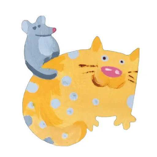 Набор детского творчества Роспись по дереву «Магниты-веселые коты» Умняшка РД-011 - фото 6