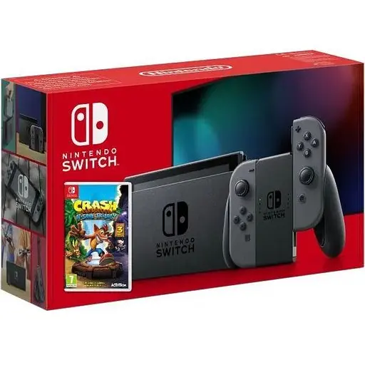 Nintendo Switch Gray (Upgraded version) + Гра Crash Bandicoot N'sane Trilogy