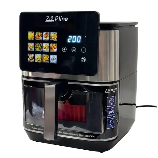 Аерофритюрниця безмасляна Zepline ZP-00341 на 13л із сенсорним керуванням 2 тени 4200 Вт - фото 2
