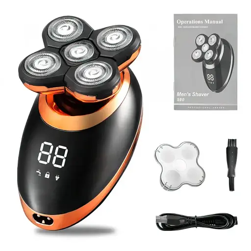 Бритва 5 в 1 VGR V-316 Аккумуляторная Водонепроницаемая С LED дисплеем - фото 3