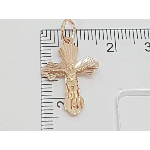 Золотой крестик Харьковская ювелирная фабрика. Распятие Христа. 119-АЛМ - фото 4