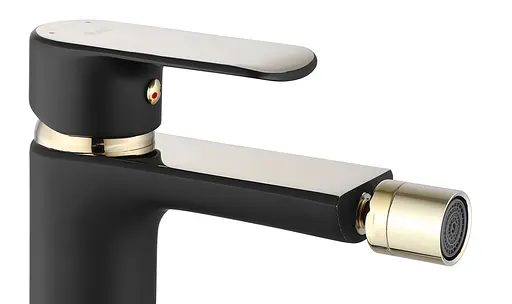 Смеситель для биде Rea Bloom black/золото REA-B9935 Черный матовый - фото 2