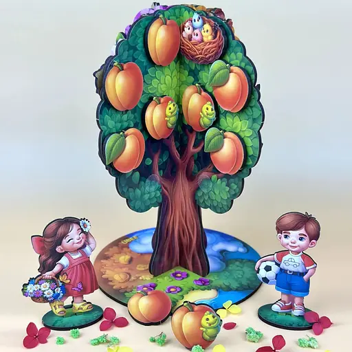 Детская настольная игра "Времена года абрикоса" (ПСД295) PSD295 деревянная - фото 10