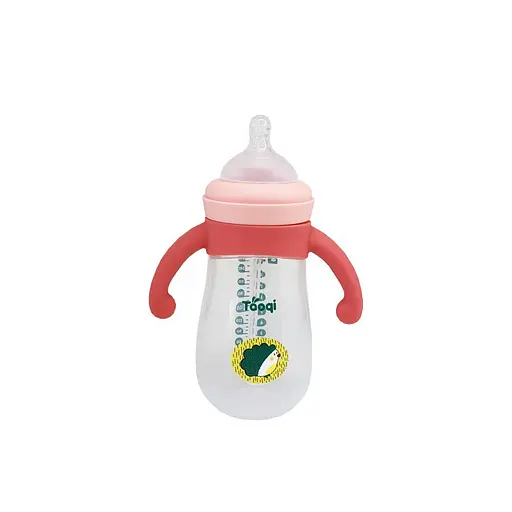 Пляшечка пластикова з силіконовими ручками MGZ-0200(Pink) 260 мл - фото 2