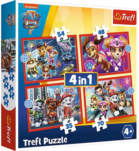 Набір Пазли - 4в1 - Щенячий патруль у місті - Щенячий патруль - фото 1