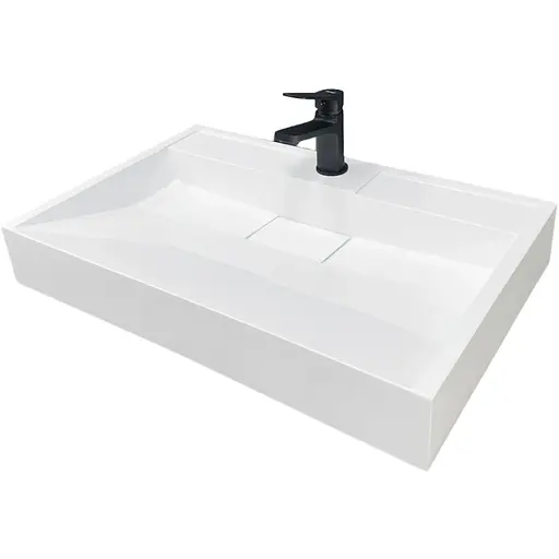 Раковина Adamant умывальник VISION искусственный камень прямоугольная - фото 1