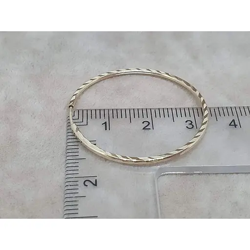 Золотые серьги-кольца Favoritum с алмазной гранью. 210006_А_Л - фото 6