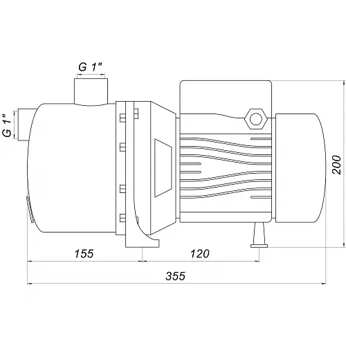 Поверхностный насос Optima JET 80S 0,8 кВт (нержавейка) - фото 5