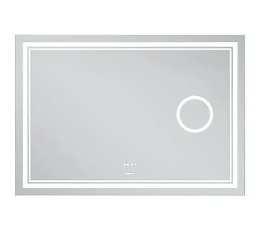 Дзеркало Mixxus Premium QUADRO MR20-100x70 (LED Touch, Anti-fog, лінза) (MP6622) - фото 2