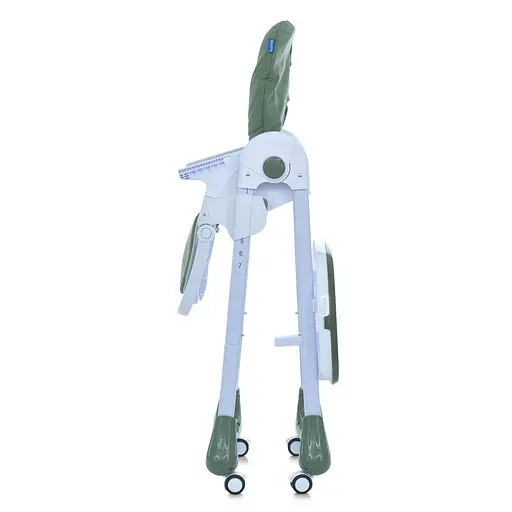 Стільчик для годування Bambi M 3233L Jade Green з регульованою спинкою, висотою та колесами, темно-зелений - фото 3