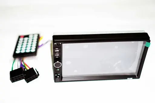 Автомагнитола 1DIN 7018В короткая база с сенсорным экраном Bluetooth USB SD с поддержкой камеры заднего вида Черный - фото 4