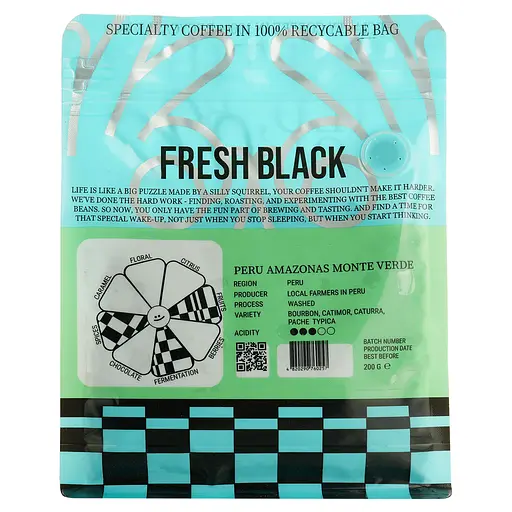 Кава в зернах Fresh Black Peru Amazonas Monte Verde 200 г  - фото 4
