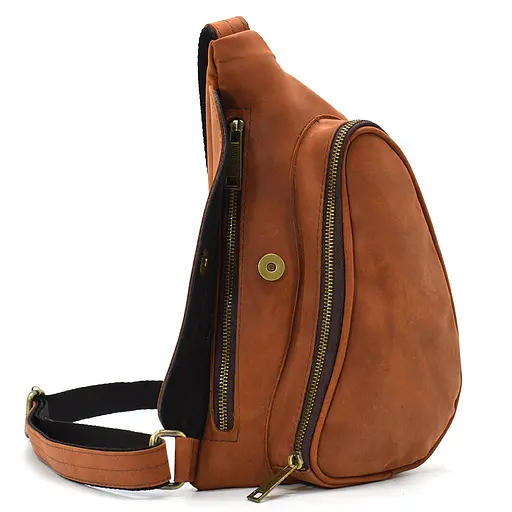 Кожаная сумка-слинг Tarwa 23х38х9 см sum0025553 - фото 5