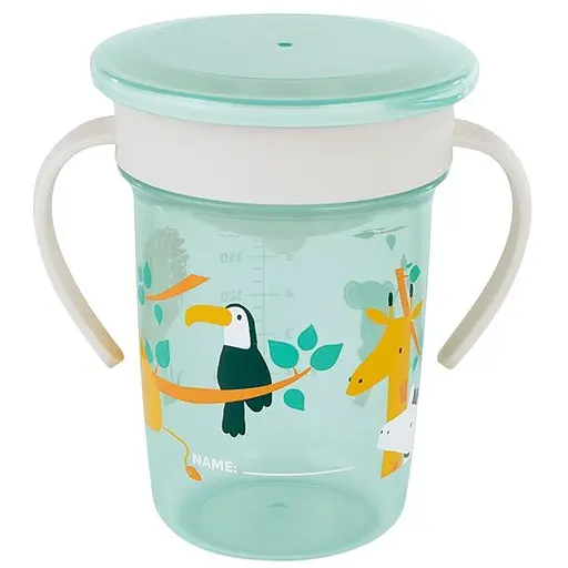 Поильник-непроливайка Miniland Sippy Cup 360° Jungle 270 мл (89637)