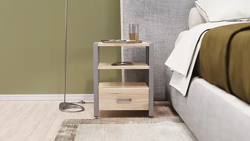 Тумба універсальна Ferrum-decor Вів'єн 1/1 50x41x40 сірий ДСП Дуб Сан-Марино 16мм (FRD-104152)