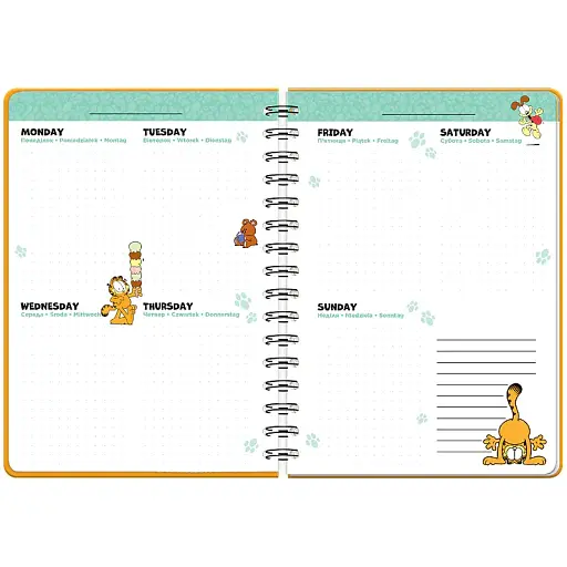 Щоденник на спіралі Kite Garfield тверда обкладинка (GF26-438) - фото 4