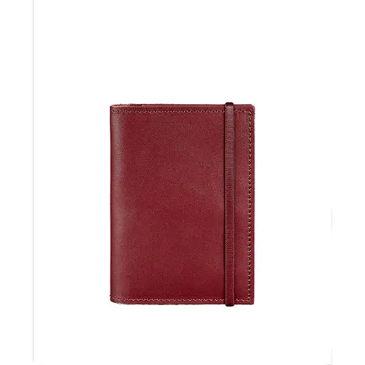 Шкіряна обкладинка для паспорта 2.0 бордова Краст - фото 8