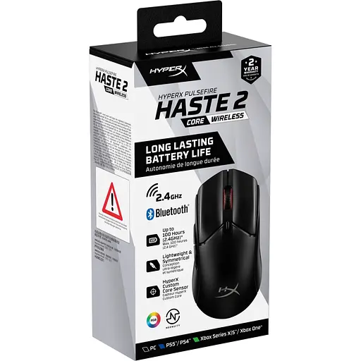 Мишка HyperX Pulsefire Haste 2 Core Wireless Black (8R2E6AA) - фото 10