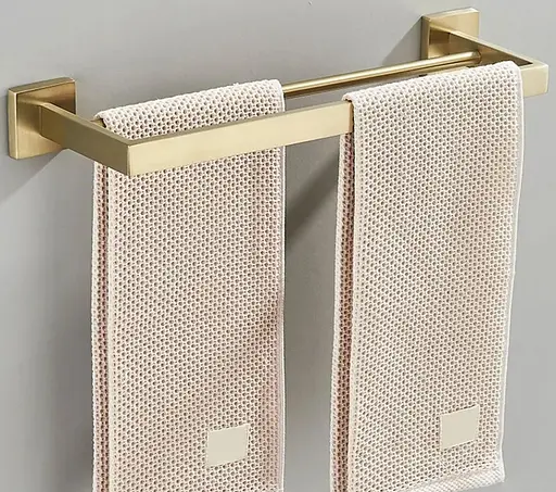 Вішалка подвійна для рушника Rea Erlo 02 brushed gold REA-06909 Золотий - фото 3