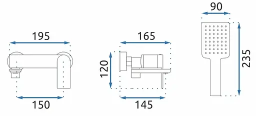 Смеситель для ванны Rea Storm настенный с изливом хром REA-B6204 Хром - фото 6