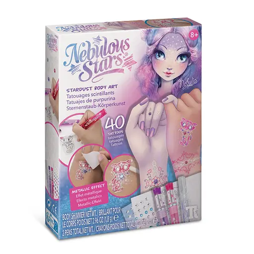 Набор для творчества Боди–арт: Звездное сияние Nebulous Stars 11012, 40 татуировок - фото 1