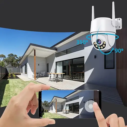 IP камера відеоспостереження RIAS N806 (iCSee APP) Wi-Fi 2MP вулична з віддаленим доступом White - фото 3