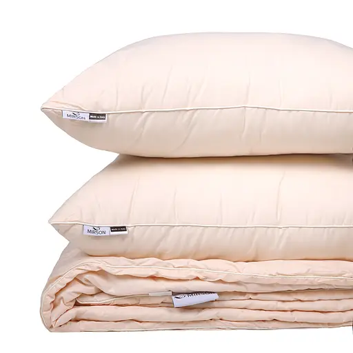 Літній постільний комплект MirSon Line Satin Light Pro Creamy Бавовна Сімейний (2200010977585) - фото 5