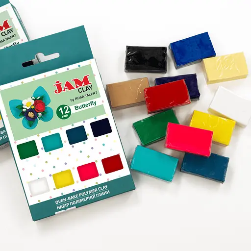 Набір пластики Butterfly 12×20г Jam Clay ROSA Talent [CD] - фото 3