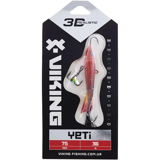 Балансир Viking Fishing Yeti Ice Jig 75mm 36.0g #7 Coral Trout - фото 2