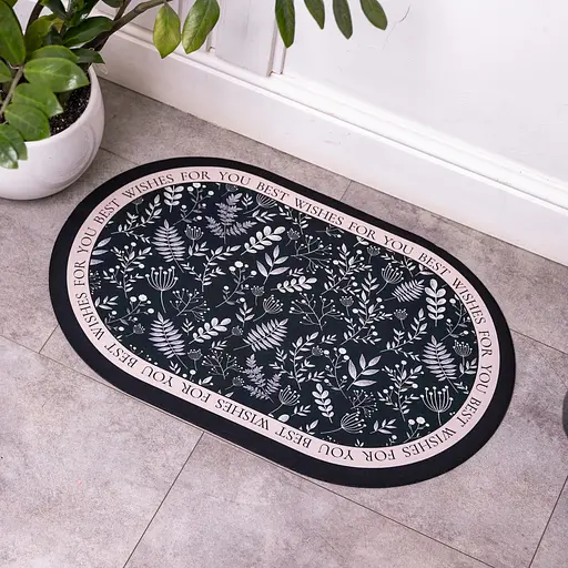 Діатомітовий овальний килимок для дому 38×58 (см) вологопоглинальнючий килимок для кухні ванни та туалету Yiwu HP-42-54 - фото 2