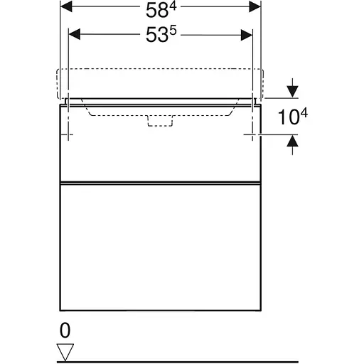 Тумба под умывальник Geberit Smyle Square 60 см 500.352.JR.1 орех темный - фото 3