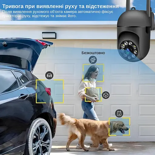 IP-камера поворотная XON SmartCam Wi-Fi 1080P (UCWEM21YW 3725) Черная - фото 6