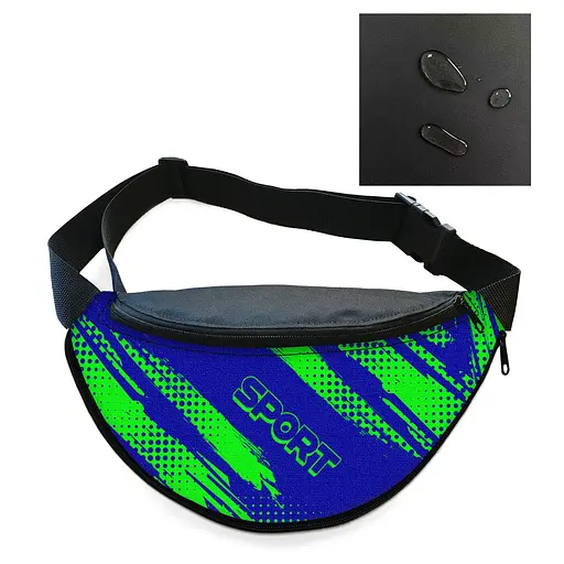 Сумка-бананка мужская/женская Sport 32×16 см с расширителем поясная сумка или сумка через плечо (02892)