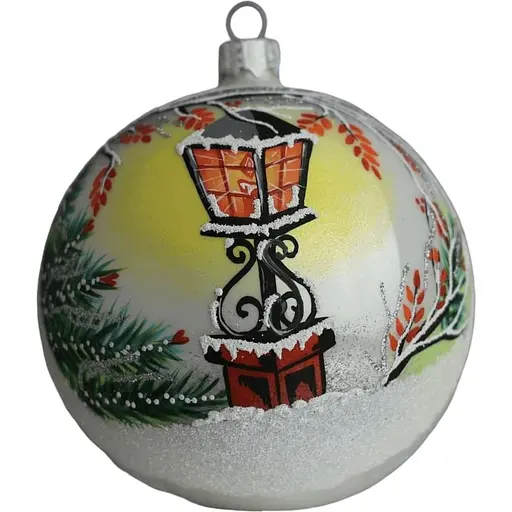 Ялинкова прикраса Санта Шоп Новорічний ліхтар скло (4820001112795)