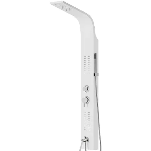 Душова панель Corsan Alto white з виливом A017MWHW, Хром - фото 1