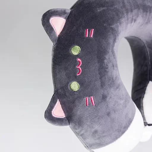Подушка для шиї Kitty U-подібна темно-сірий HP-56-11BG - фото 4