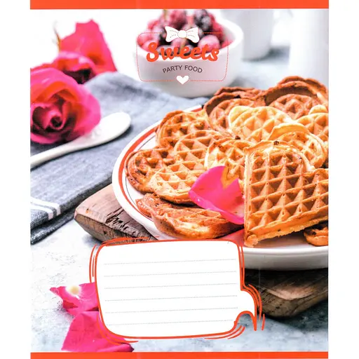 Зошит учнівський "Солодкі серця" Leader 012-500325K-3 в клітинку, 12 аркушів (959050) - фото 1