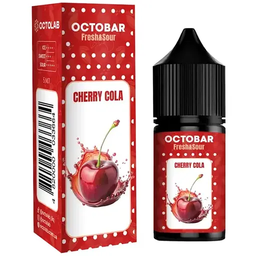 Набор компонентов для самозамеса солевой заправки Octobar Fresh & Sour 10 мл Cherry Cola Вишня Кола, 0-50 мг (18496)