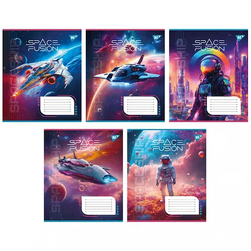 Зошити учнівські 24 аркуша лінія Yes Space fusion, 20 шт. в упаковці