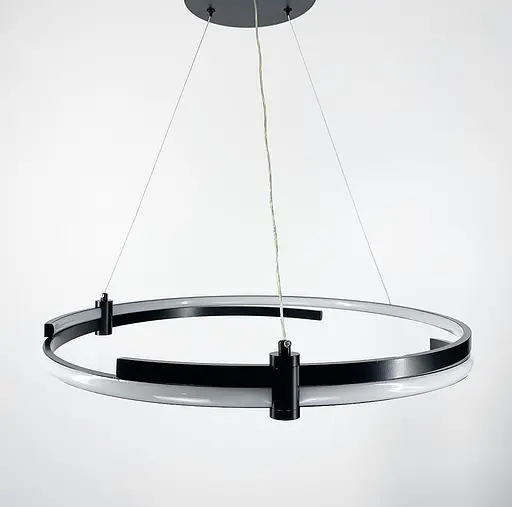 LED люстра у чорному каркасі Line.F Діаметр 60см - фото 1