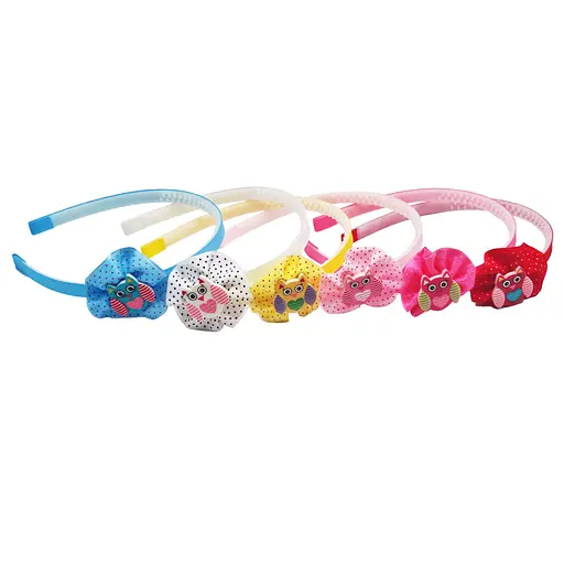 Набор Обручи детские с совой La-beauty 0106-025, 6 цветов - фото 1