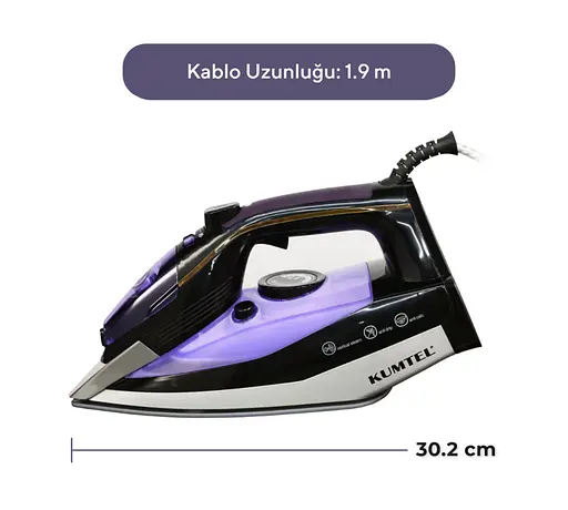 Утюг KUMTEL HMU-02 Purple (2,5 кВт, керамика) - фото 3