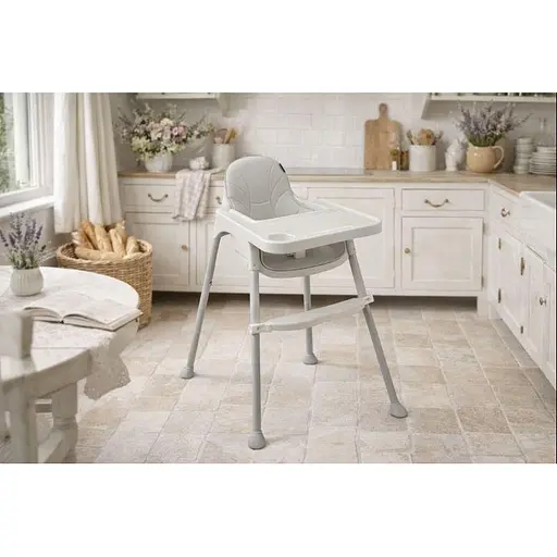 Стул 2 в 1 для кормления ребенка VELANO Basic, white - фото 3