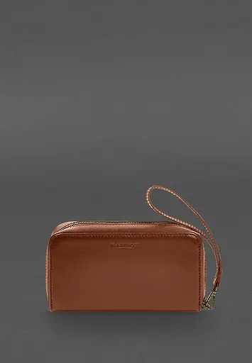 Кожаный клатч-купюрник 4.0 светло-коричневый краст - фото 2