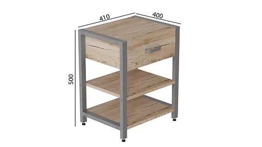 Тумба універсальна Вів'єн 1/2 50x41x40 сірий ДСП Дуб Сан-Марино 16мм FRD-104134 - фото 6