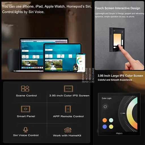 Розумна сенсорна панель Aqara Smart Scene Panel S1 Plus Grey (89181) - фото 6