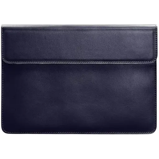 Кожаный чехол-конверт BlankNote на магнитах для ноутбука Универсальный Темно-синий - фото 1