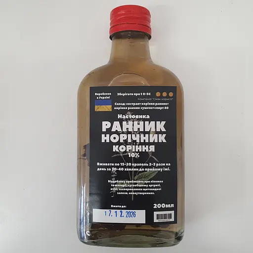 Настоянка на корінні ранник норічник 200 мл - фото 1
